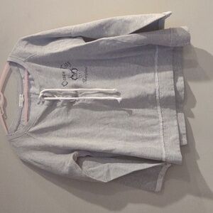 Vinyard Crew Womens Large Gray Ocean City MD Drawstring Crewneck‎ Sweatshirt